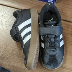 Adidas Black and White Velcro Sneakers